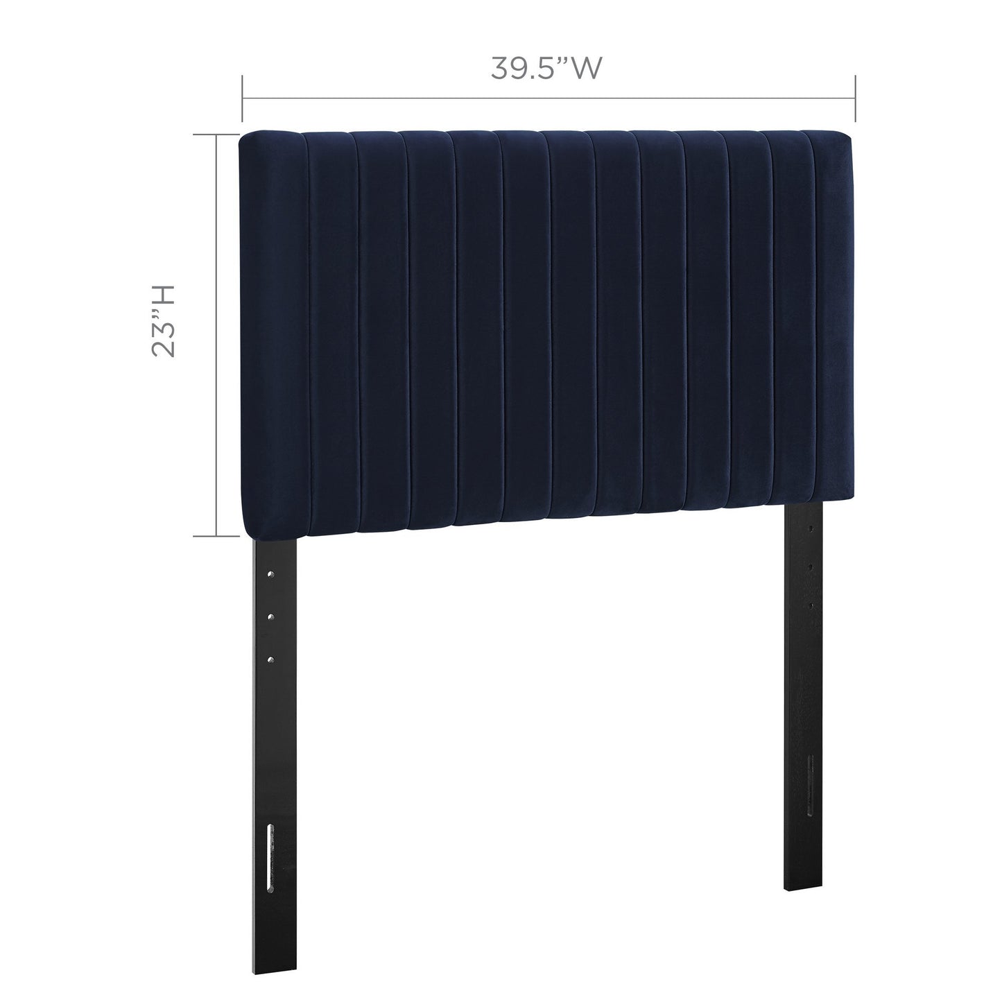 Modway - Keira Performance Velvet Twin Headboard by Modway  Bedroom Headboards Blue - MOD-6093-MID