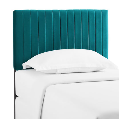 Modway - Keira Performance Velvet Twin Headboard by Modway  Bedroom Headboards Blue - MOD-6093-TEA