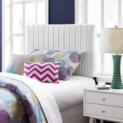 Modway - Keira Faux Leather Twin Headboard by Modway  Bedroom Headboards White - MOD-6094-WHI