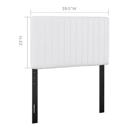 Modway - Keira Faux Leather Twin Headboard by Modway  Bedroom Headboards White - MOD-6094-WHI