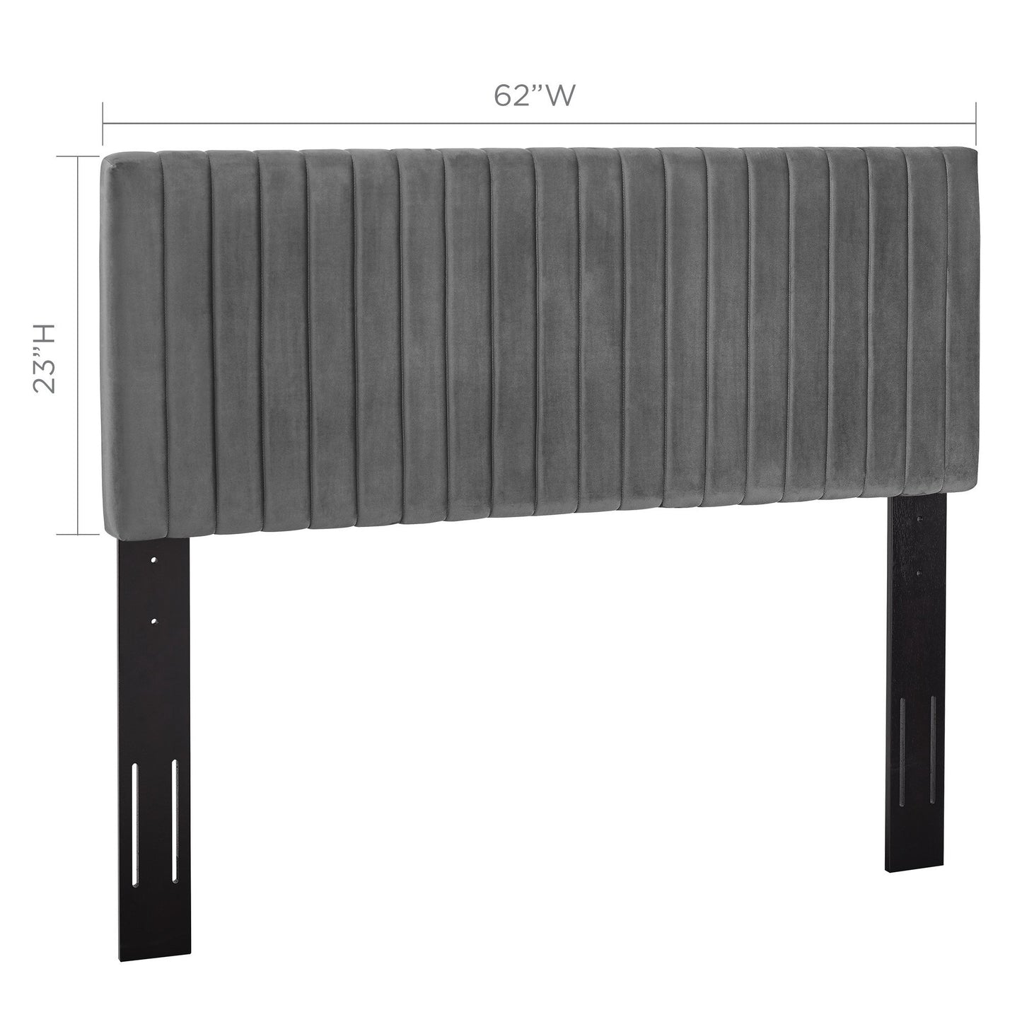 Modway Outlet Keira Performance Velvet Full / Queen Headboard by Modway  Bedroom Furniture Gray - MOD-6095-GRY