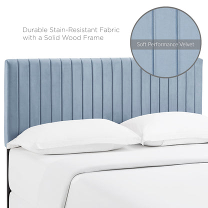 Modway - Keira Performance Velvet Full / Queen Headboard by Modway  Bedroom Headboards Blue - MOD-6095-LBU
