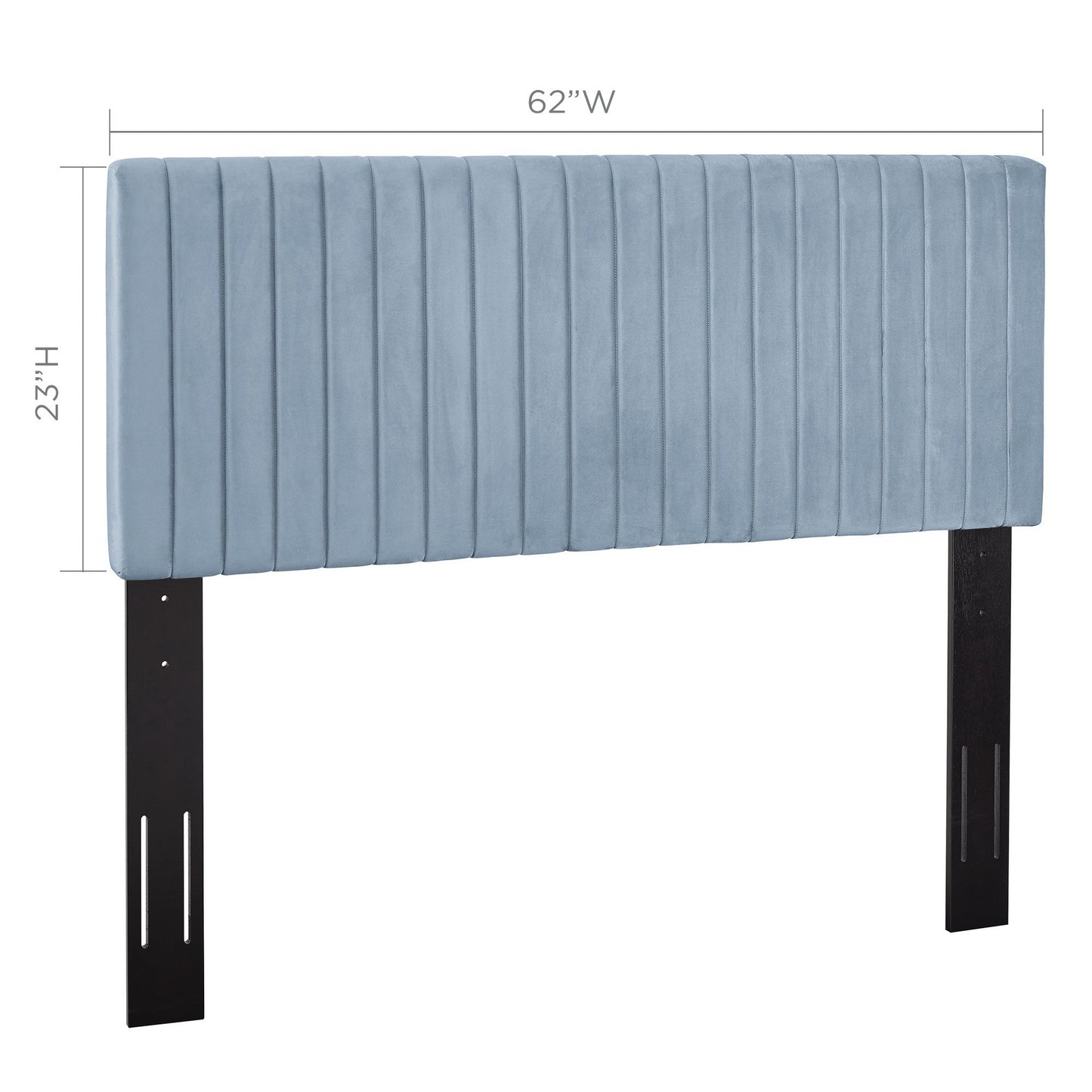 Modway - Keira Performance Velvet Full / Queen Headboard by Modway  Bedroom Headboards Blue - MOD-6095-LBU