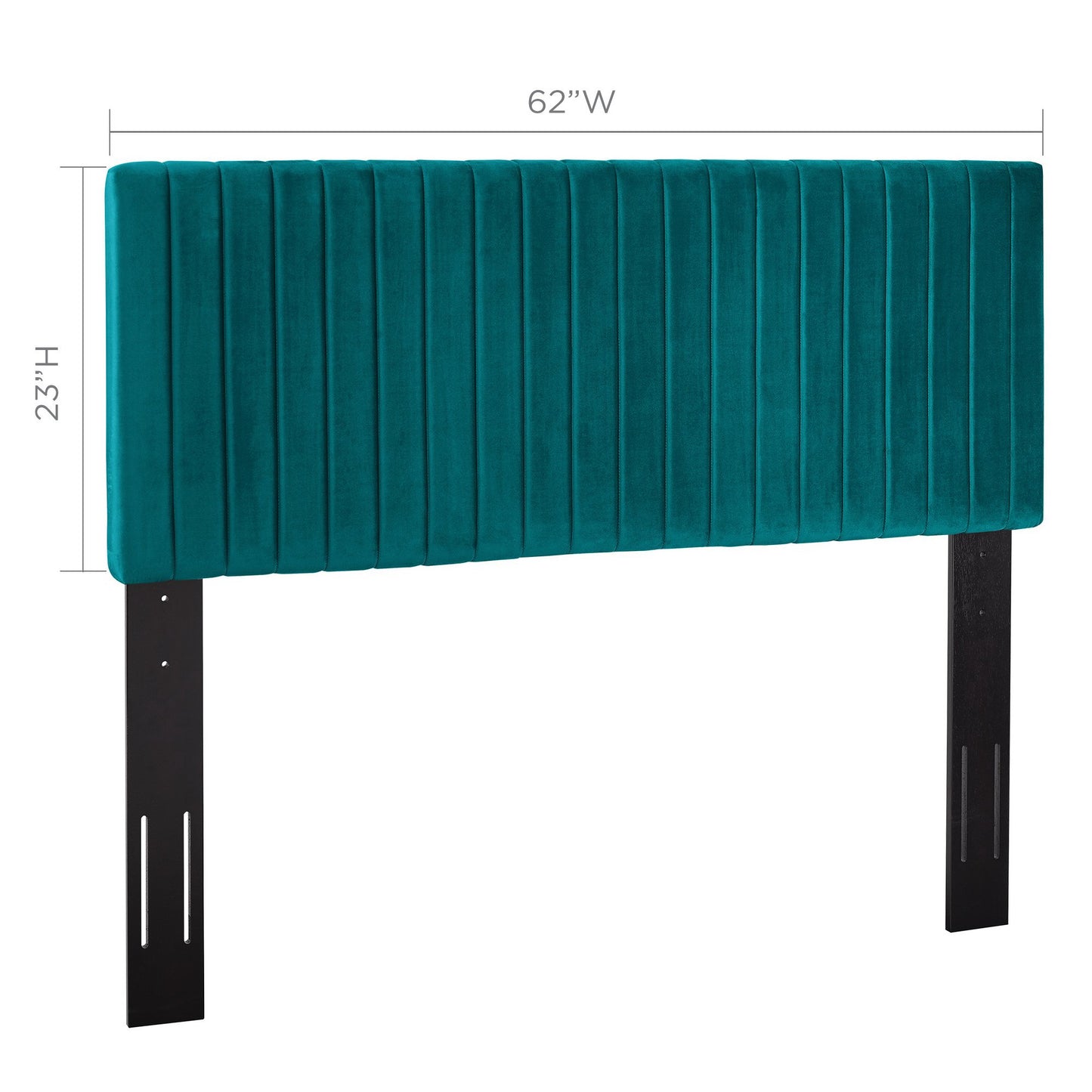 Modway - Keira Performance Velvet Full / Queen Headboard by Modway  Bedroom Headboards Blue - MOD-6095-TEA
