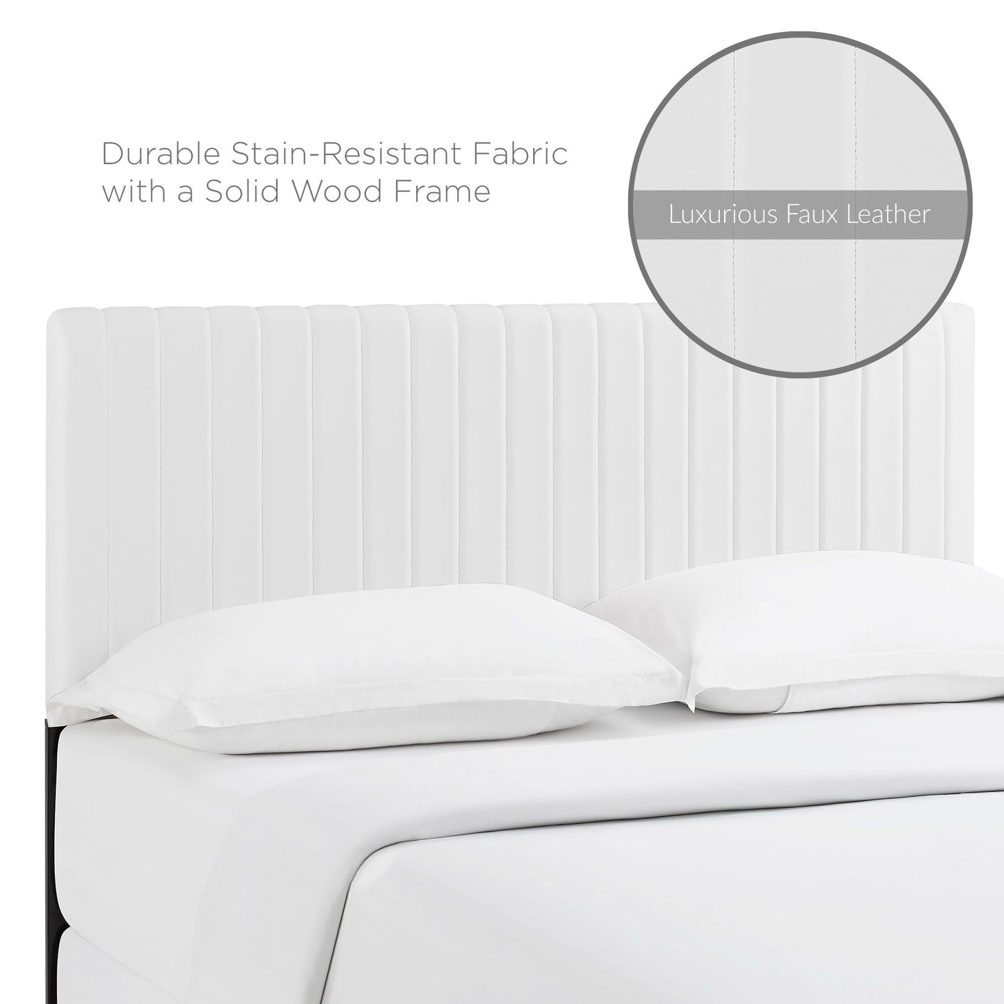 Modway - Keira Faux Leather King/California King Headboard by Modway  Bedroom Headboards White - MOD-6098-WHI