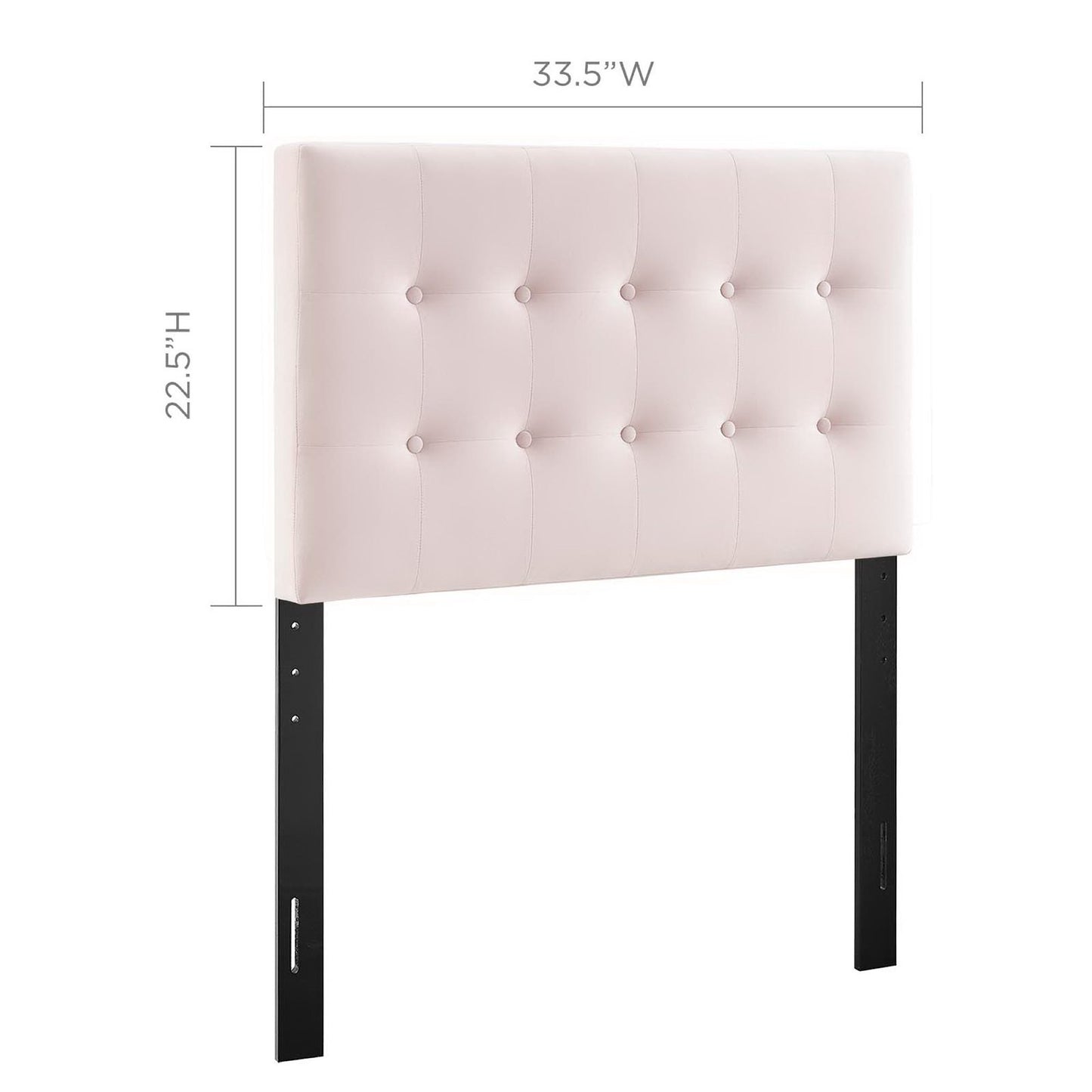 Modway - Emily Biscuit Tufted Performance Velvet Twin Headboard by Modway  Bedroom Headboards Red - MOD-6114-PNK