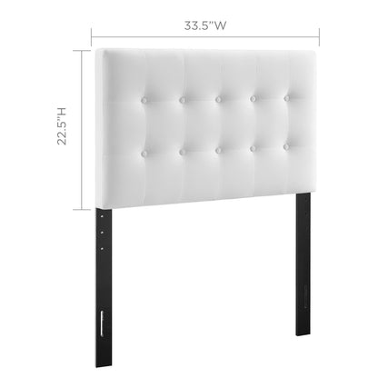 Modway - Emily Biscuit Tufted Performance Velvet Twin Headboard by Modway  Bedroom Headboards White - MOD-6114-WHI