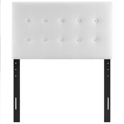 Modway - Emily Biscuit Tufted Performance Velvet Twin Headboard by Modway  Bedroom Headboards White - MOD-6114-WHI