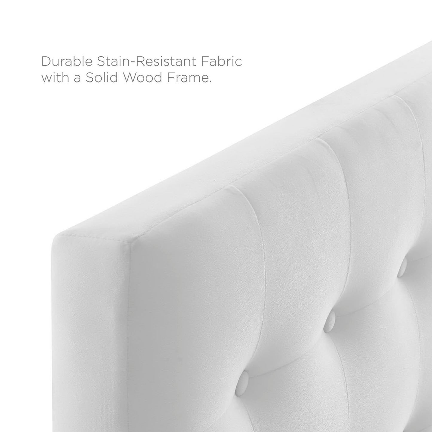 Modway - Emily Biscuit Tufted Performance Velvet Twin Headboard by Modway  Bedroom Headboards White - MOD-6114-WHI