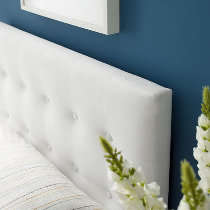 Modway - Emily Biscuit Tufted Performance Velvet Twin Headboard by Modway  Bedroom Headboards White - MOD-6114-WHI