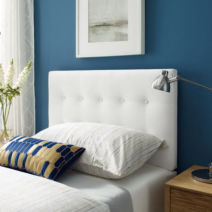 Modway - Emily Biscuit Tufted Performance Velvet Twin Headboard by Modway  Bedroom Headboards White - MOD-6114-WHI