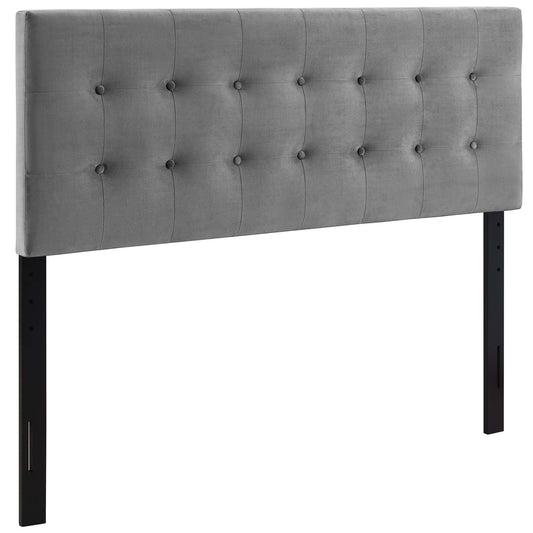 Modway - Emily Biscuit Tufted Performance Velvet Full Headboard by Modway  Bedroom Headboards Gray - MOD-6115-GRY