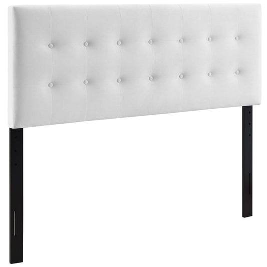 Modway - Emily Biscuit Tufted Performance Velvet King Headboard by Modway  Bedroom Headboards White - MOD-6117-WHI