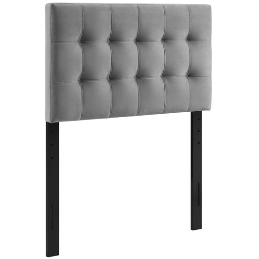 Modway - Lily Biscuit Tufted Performance Velvet Twin Headboard by Modway  Bedroom Headboards Gray - MOD-6118-GRY