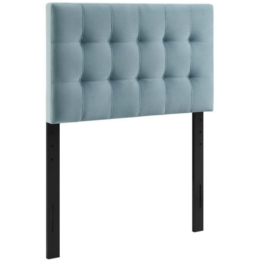 Modway - Lily Biscuit Tufted Performance Velvet Twin Headboard by Modway  Bedroom Headboards Blue - MOD-6118-LBU