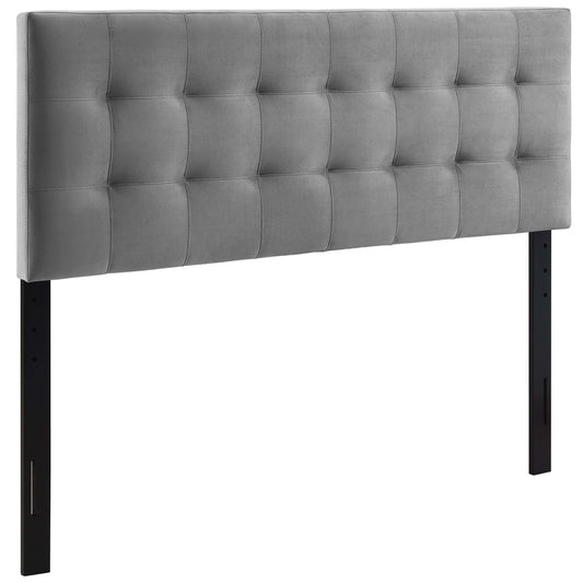 Modway - Lily Biscuit Tufted Performance Velvet Full Headboard by Modway  Bedroom Headboards Gray - MOD-6119-GRY