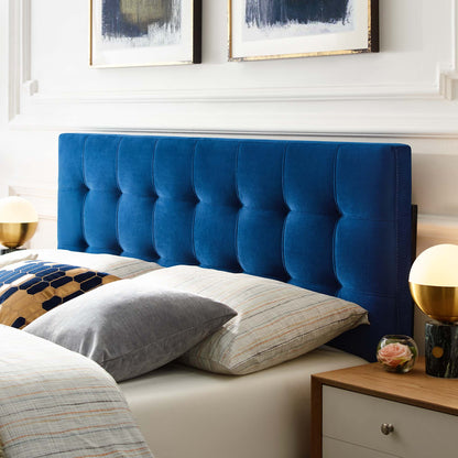 Modway - Lily Biscuit Tufted Performance Velvet Queen Headboard by Modway  Bedroom Headboards Blue - MOD-6120-NAV