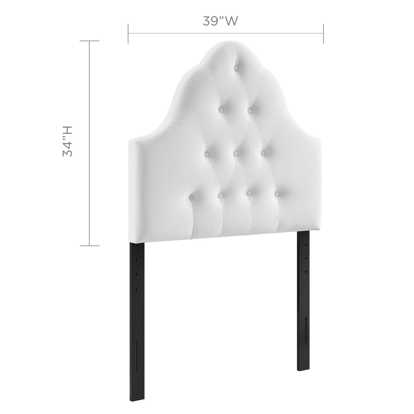 Modway - Sovereign Diamond Tufted Performance Velvet Twin Headboard by Modway  Bedroom Headboards White - MOD-6122-WHI