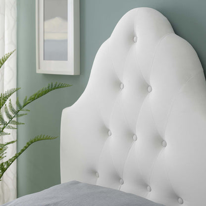 Modway - Sovereign Diamond Tufted Performance Velvet Twin Headboard by Modway  Bedroom Headboards White - MOD-6122-WHI
