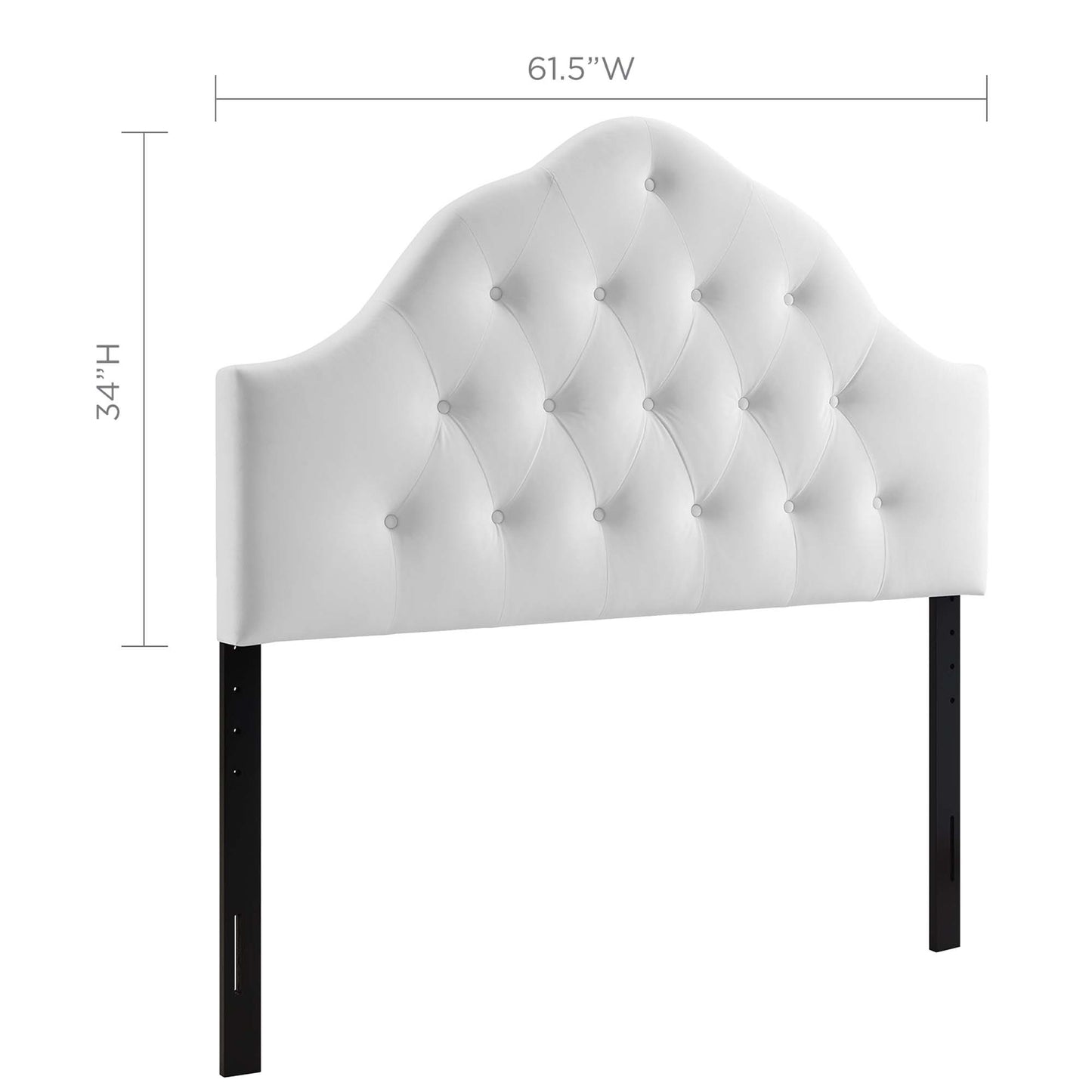 Modway - Sovereign Diamond Tufted Performance Velvet Queen Headboard by Modway  Bedroom Headboards White - MOD-6124-WHI