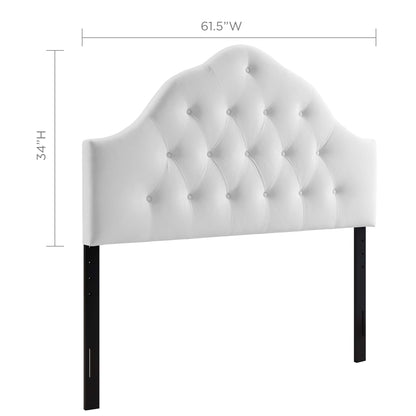 Modway - Sovereign Diamond Tufted Performance Velvet Queen Headboard by Modway  Bedroom Headboards White - MOD-6124-WHI