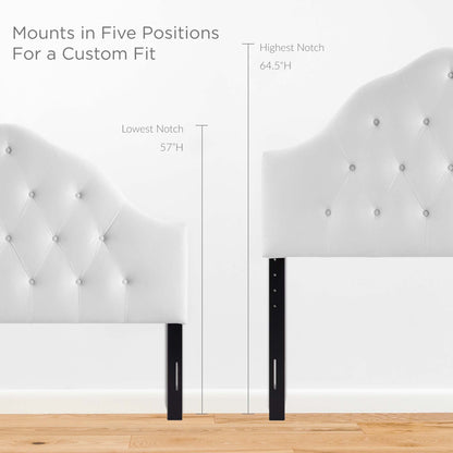 Modway - Sovereign Diamond Tufted Performance Velvet Queen Headboard by Modway  Bedroom Headboards White - MOD-6124-WHI