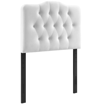 Modway - Annabel Diamond Tufted Performance Velvet Twin Headboard by Modway  Bedroom Headboards White - MOD-6126-WHI