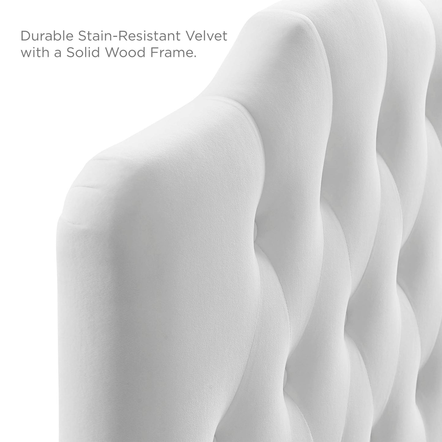 Modway - Annabel Diamond Tufted Performance Velvet Twin Headboard by Modway  Bedroom Headboards White - MOD-6126-WHI