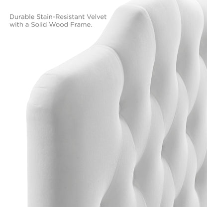 Modway - Annabel Diamond Tufted Performance Velvet Twin Headboard by Modway  Bedroom Headboards White - MOD-6126-WHI