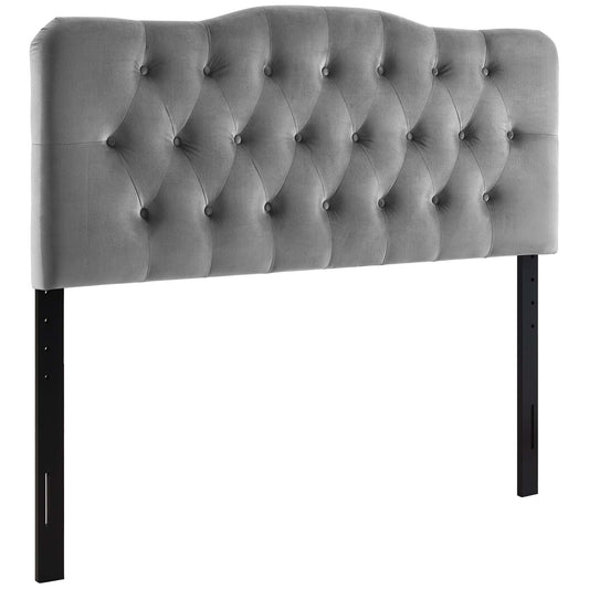 Modway - Annabel Diamond Tufted Performance Velvet King Headboard by Modway  Bedroom Headboards Gray - MOD-6127-GRY