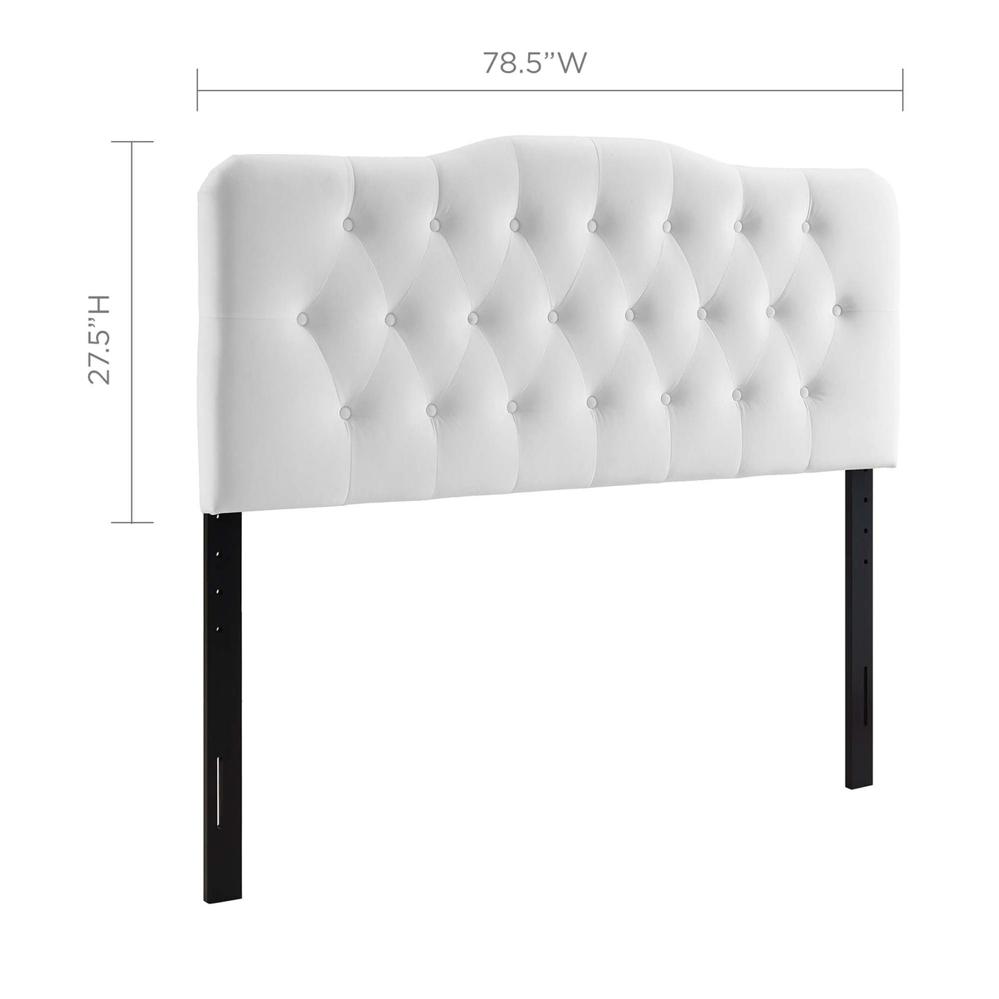 Modway - Annabel Diamond Tufted Performance Velvet King Headboard by Modway  Bedroom Headboards White - MOD-6127-WHI