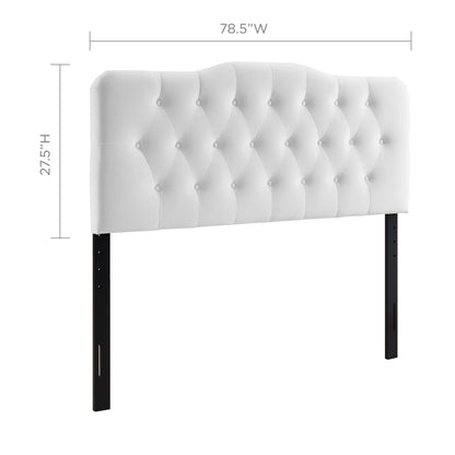 Modway - Annabel Diamond Tufted Performance Velvet King Headboard by Modway  Bedroom Headboards White - MOD-6127-WHI