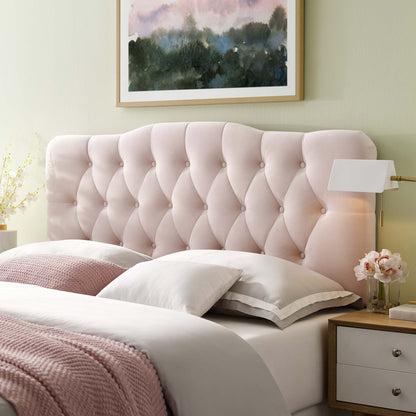 Modway - Annabel Diamond Tufted Performance Velvet Full Headboard by Modway  Bedroom Headboards Red - MOD-6128-PNK