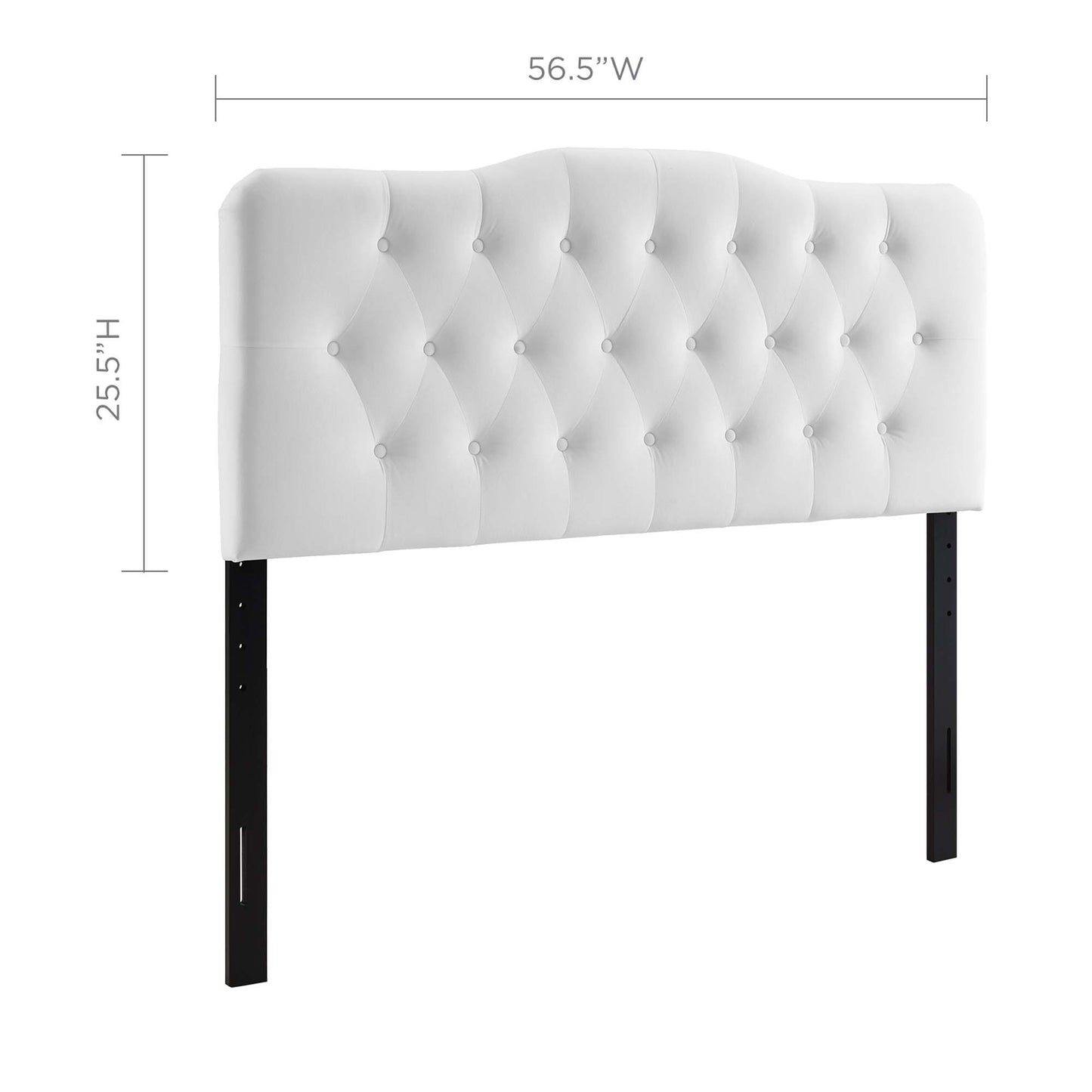 Modway - Annabel Diamond Tufted Performance Velvet Full Headboard by Modway  Bedroom Headboards White - MOD-6128-WHI