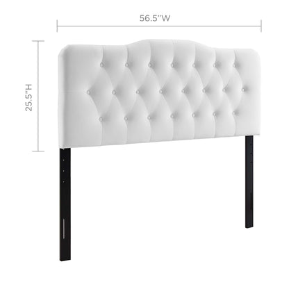 Modway - Annabel Diamond Tufted Performance Velvet Full Headboard by Modway  Bedroom Headboards White - MOD-6128-WHI