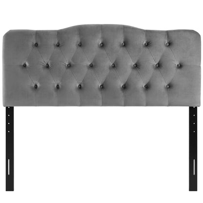 Modway - Annabel Diamond Tufted Performance Velvet Queen Headboard by Modway  Bedroom Headboards Gray - MOD-6129-GRY