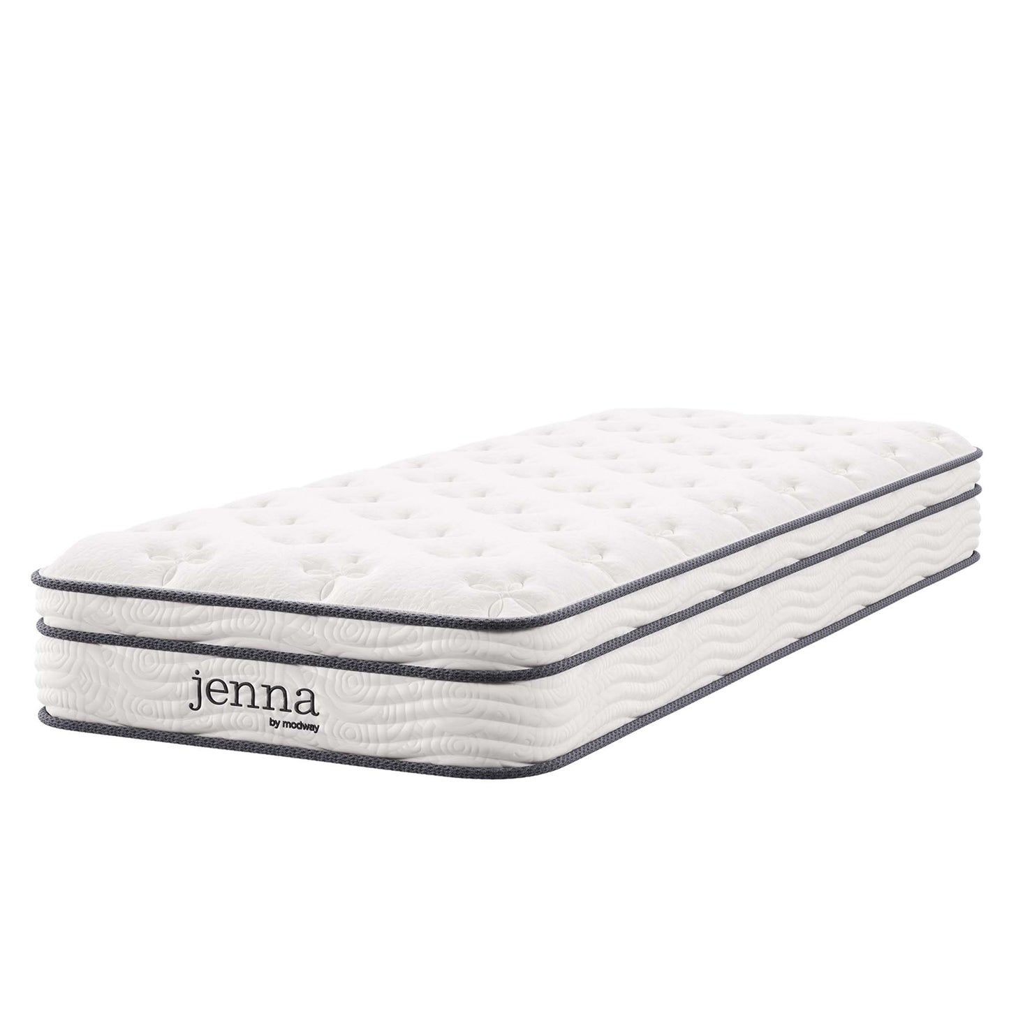 Modway - Jenna 8" Innerspring and Foam Narrow Twin Mattress by Modway  Mattresses Twin White - MOD-6132-WHI