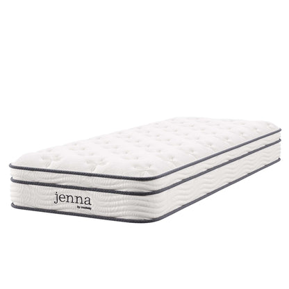 Modway - Jenna 8" Innerspring and Foam Narrow Twin Mattress by Modway  Mattresses Twin White - MOD-6132-WHI