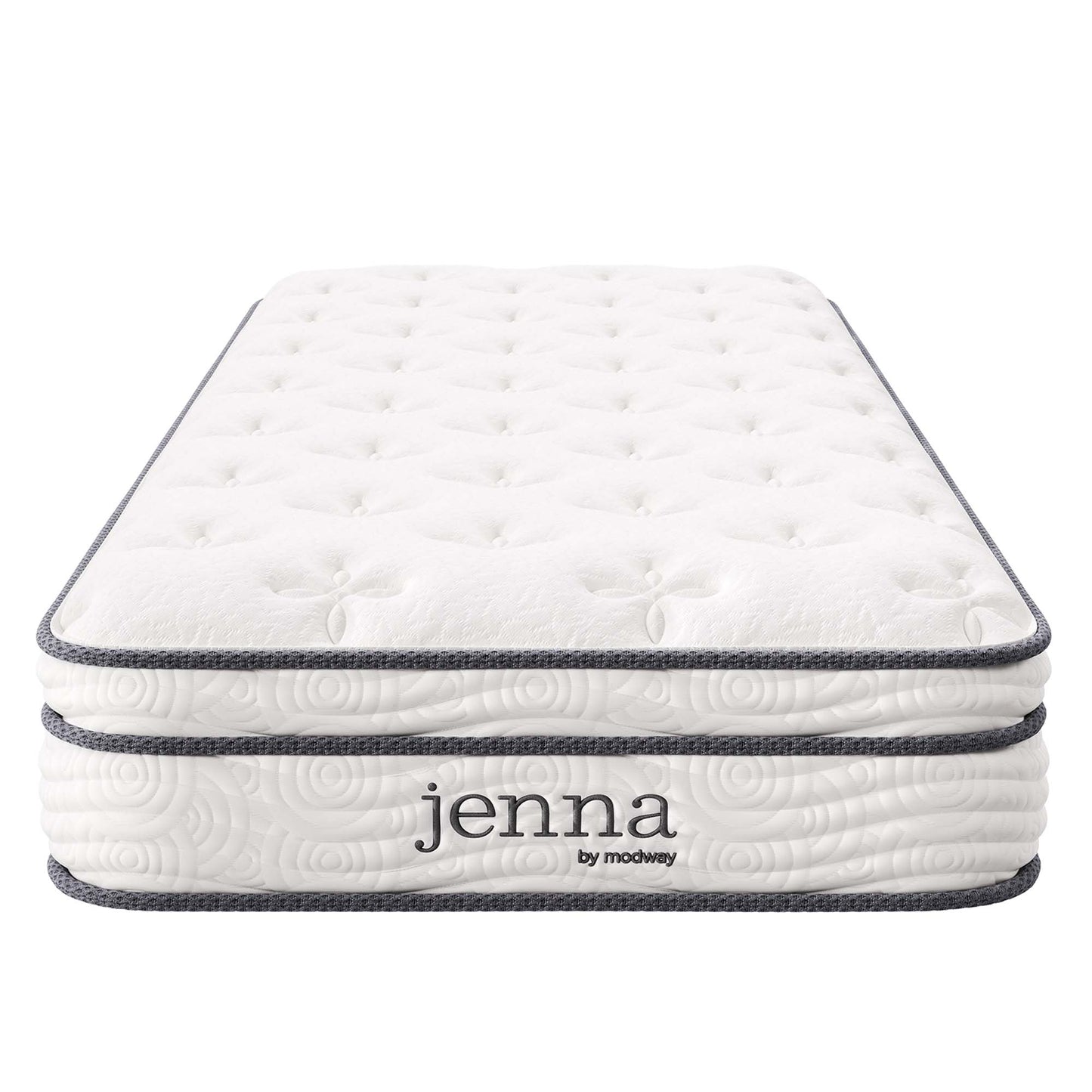 Modway - Jenna 8" Innerspring and Foam Narrow Twin Mattress by Modway  Mattresses Twin White - MOD-6132-WHI