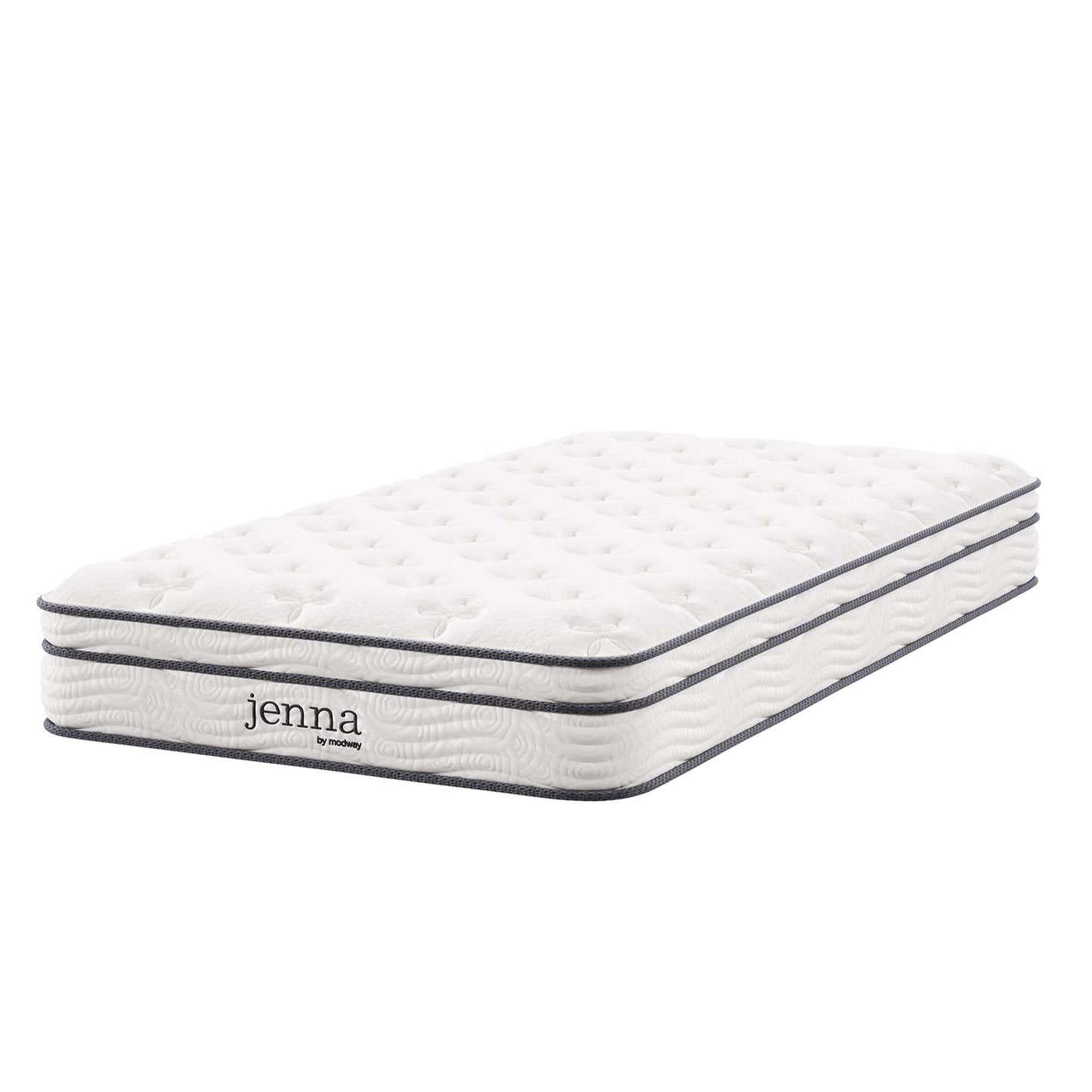 Modway - Jenna 8" Innerspring and Foam Twin Mattress by Modway  Mattresses Twin White - MOD-6133-WHI