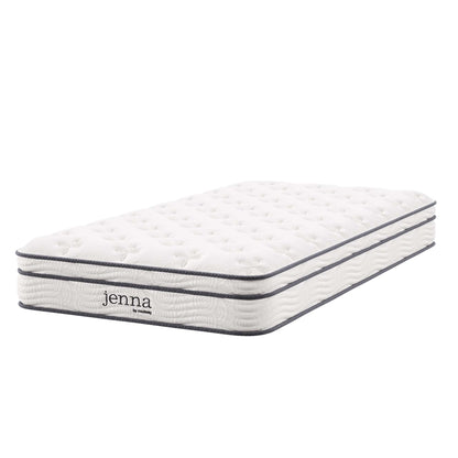 Modway - Jenna 8" Innerspring and Foam Twin Mattress by Modway  Mattresses Twin White - MOD-6133-WHI