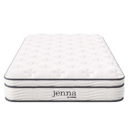 Modway - Jenna 8" Innerspring and Foam Twin Mattress by Modway  Mattresses Twin White - MOD-6133-WHI