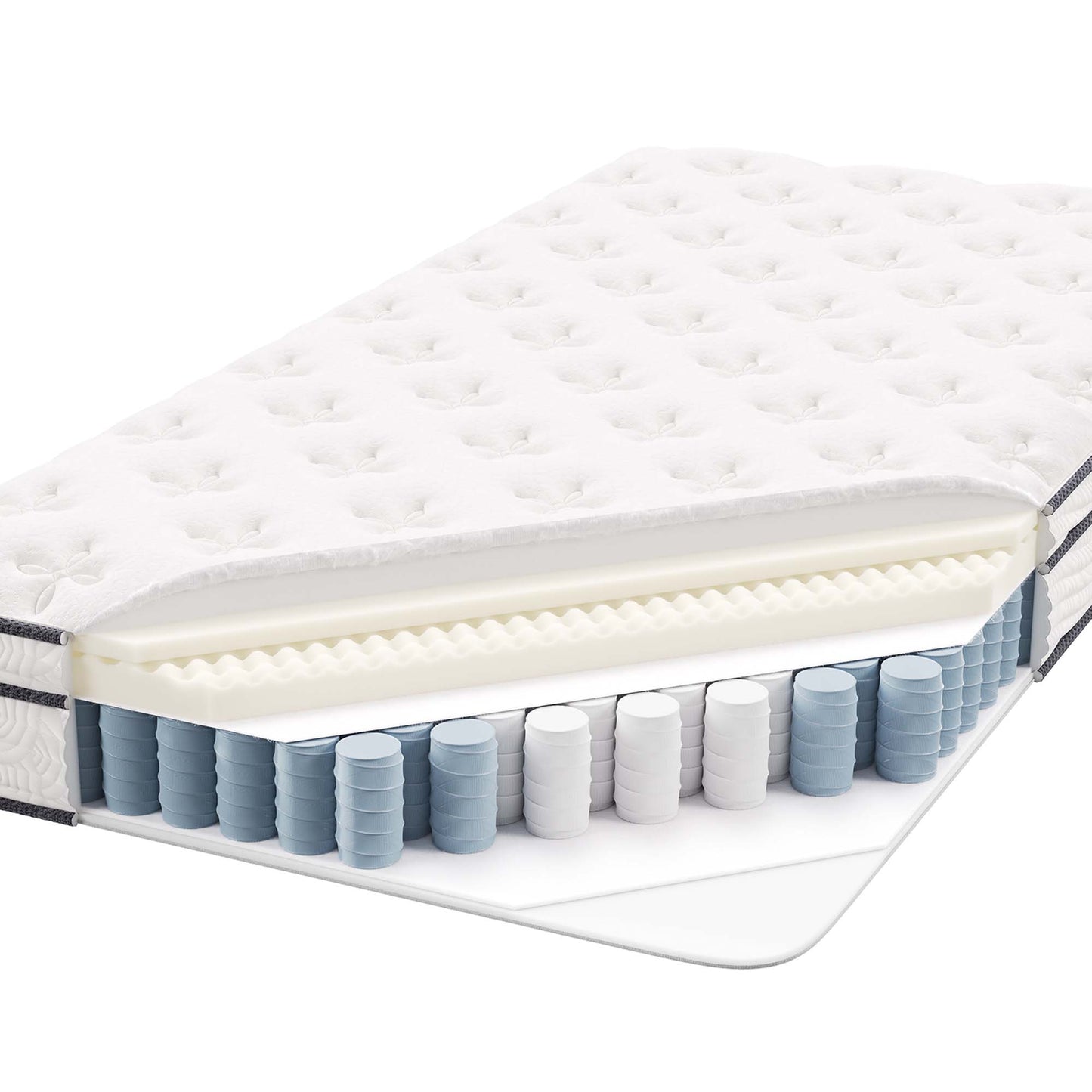 Modway - Jenna 8" Innerspring and Foam Twin Mattress by Modway  Mattresses Twin White - MOD-6133-WHI
