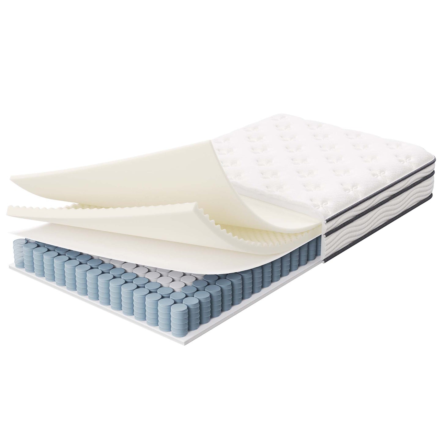Modway - Jenna 8" Innerspring and Foam Twin Mattress by Modway  Mattresses Twin White - MOD-6133-WHI