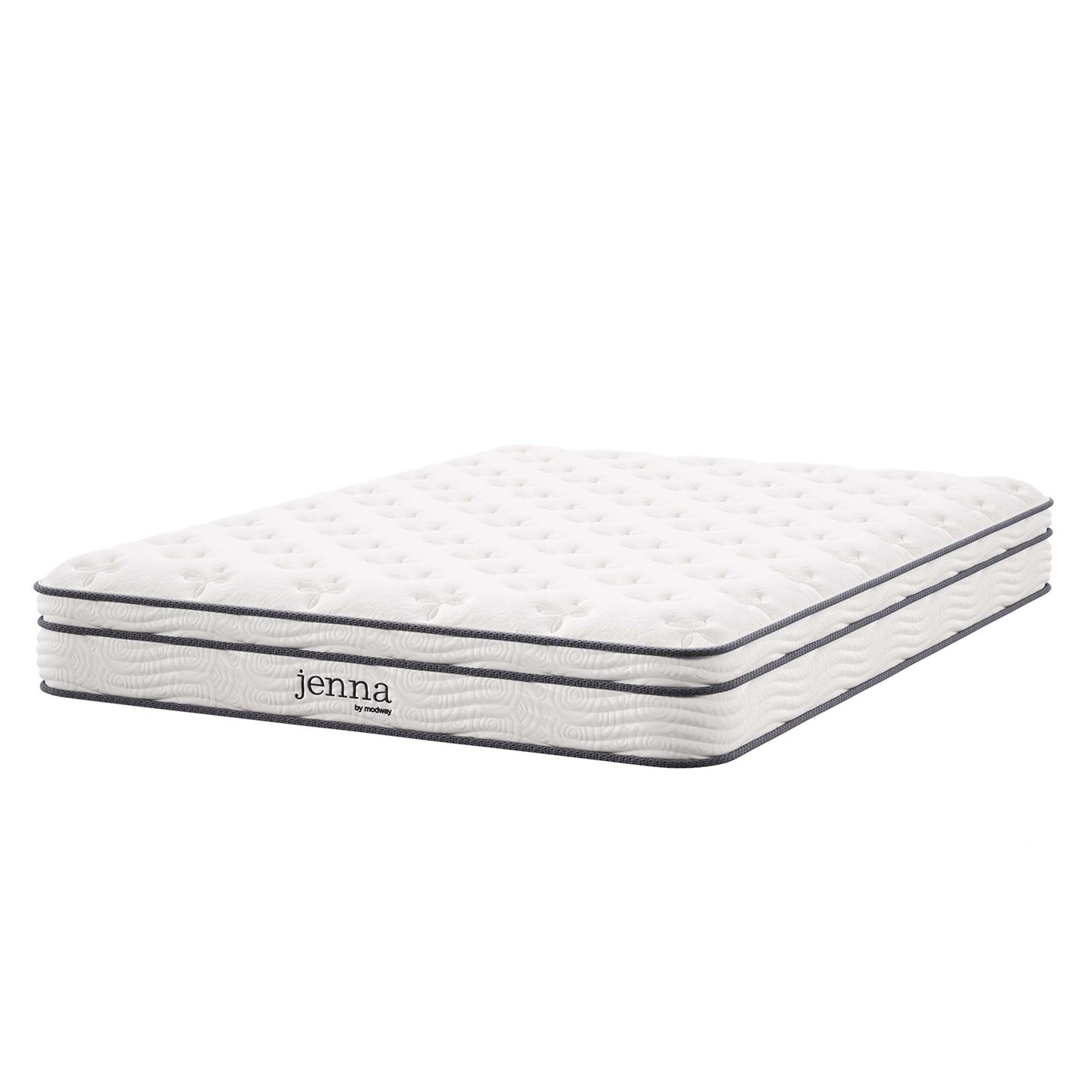 Modway - Jenna 8" Innerspring and Foam Full Mattress by Modway  Mattresses Twin White - MOD-6134-WHI