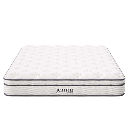 Modway - Jenna 8" Innerspring and Foam Full Mattress by Modway  Mattresses Twin White - MOD-6134-WHI