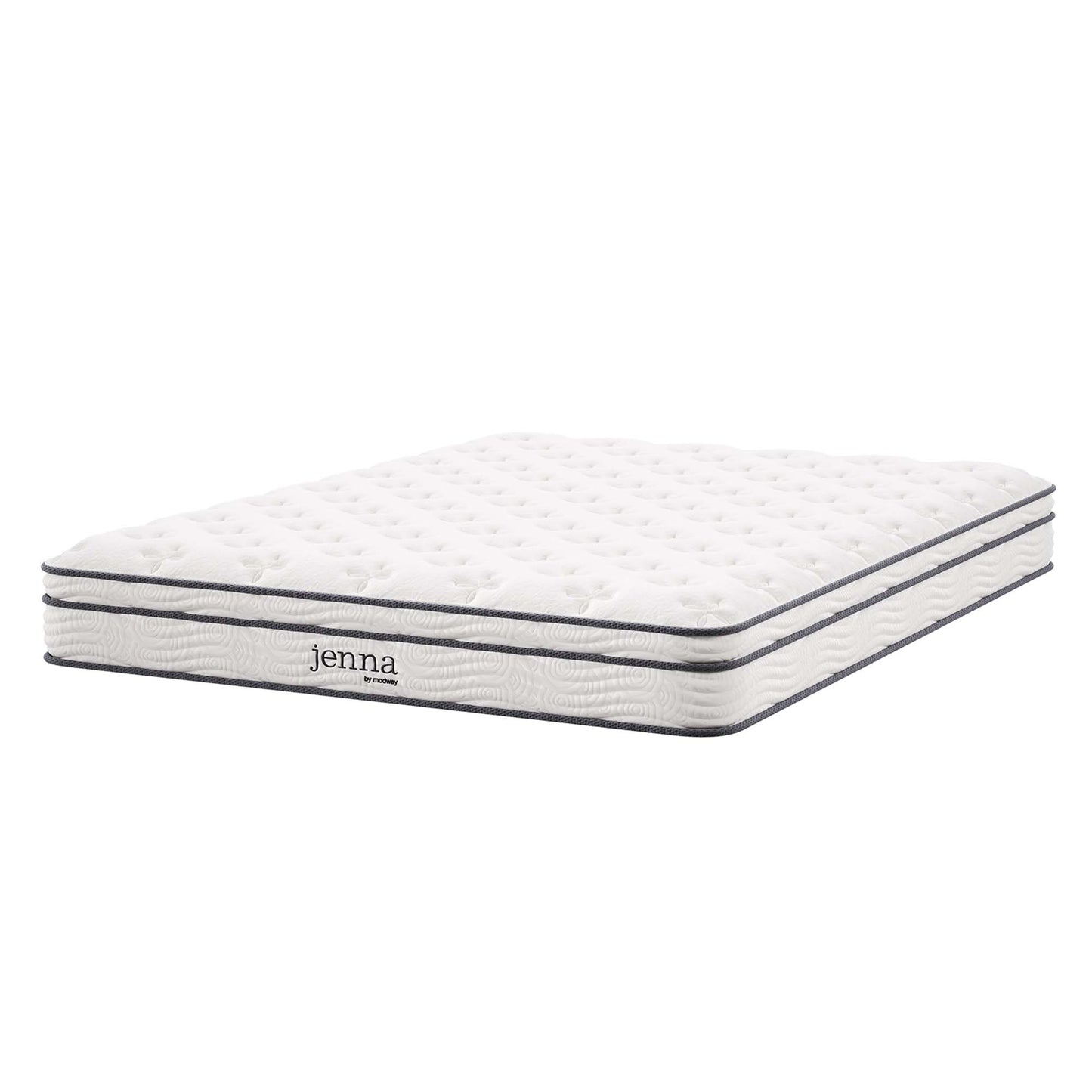 Modway - Jenna 8" Innerspring and Foam Queen Mattress by Modway  Mattresses Twin White - MOD-6135-WHI