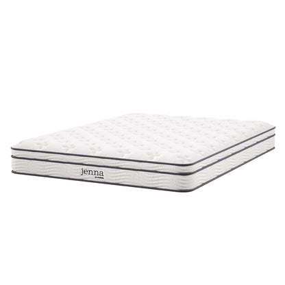 Modway - Jenna 8" Innerspring and Foam Queen Mattress by Modway  Mattresses Twin White - MOD-6135-WHI