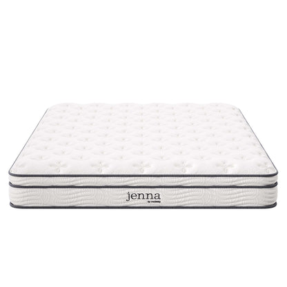 Modway - Jenna 8" Innerspring and Foam Queen Mattress by Modway  Mattresses Twin White - MOD-6135-WHI