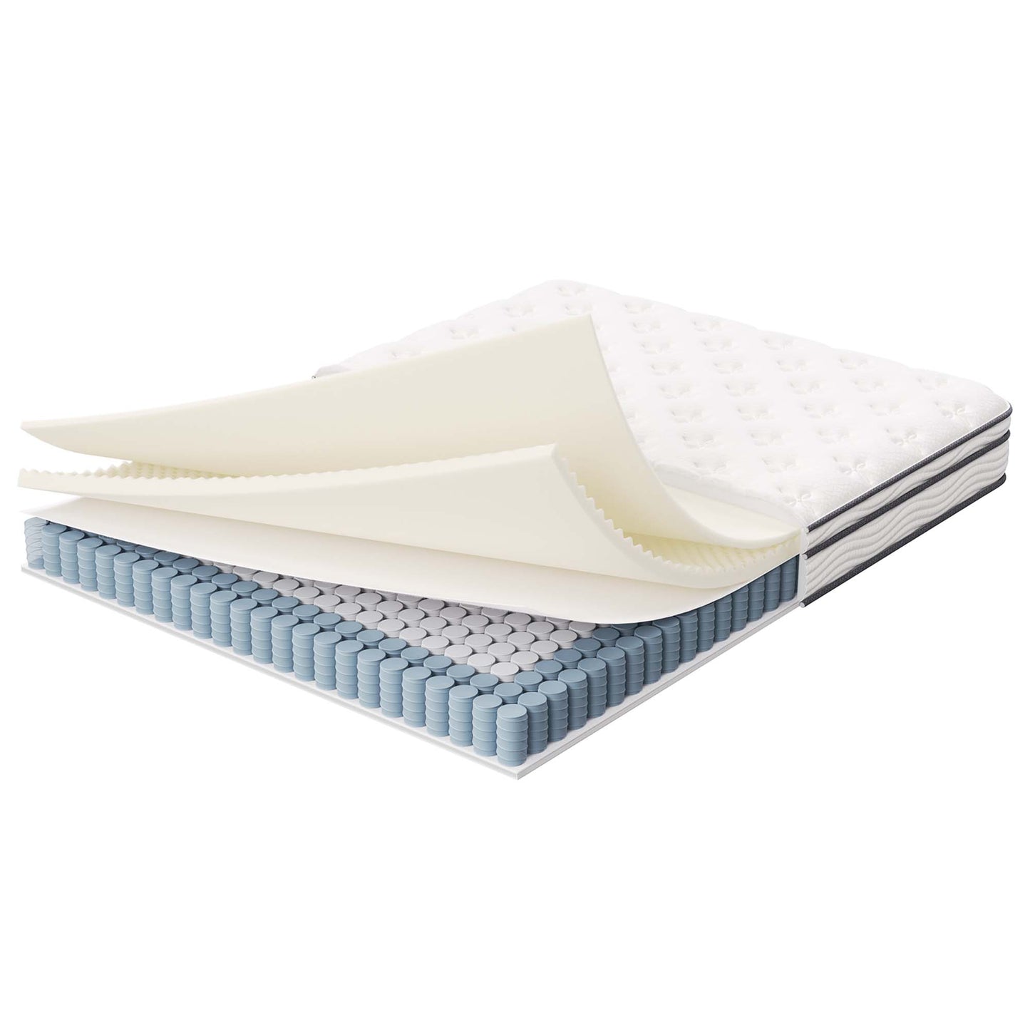 Modway - Jenna 8" Innerspring and Foam Queen Mattress by Modway  Mattresses Twin White - MOD-6135-WHI